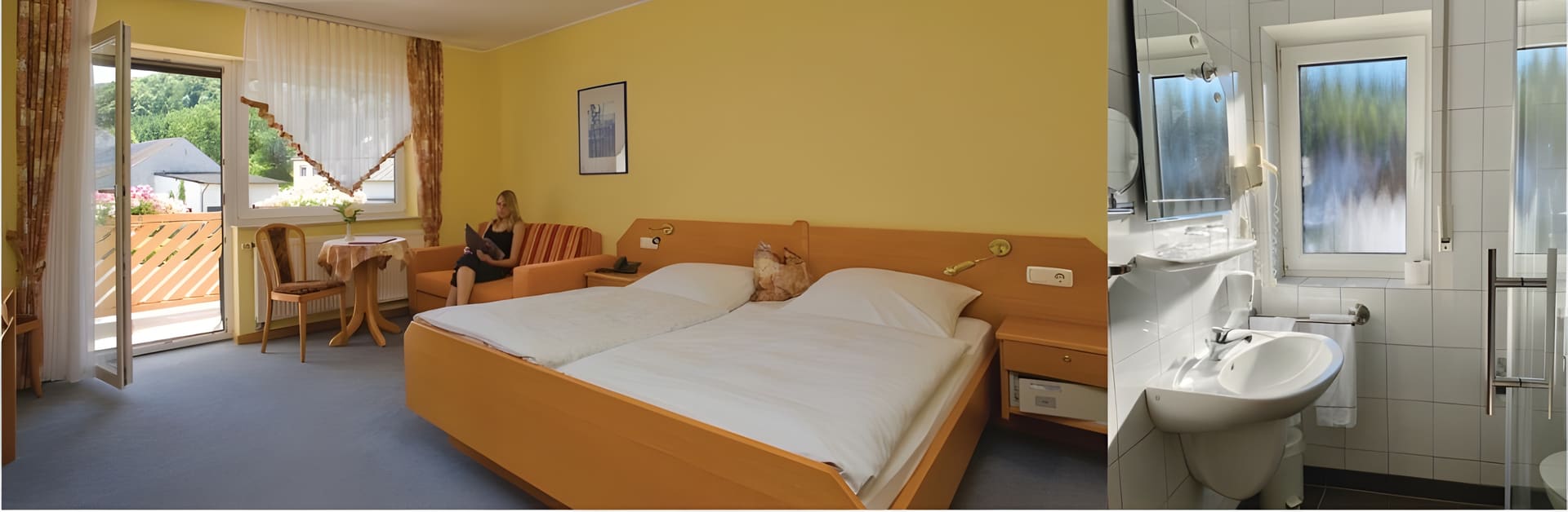 Chambre confort avec balcon et vue sur l'Eifel